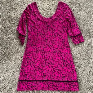 Diane von Fursetenberg Magenta Shift Dress